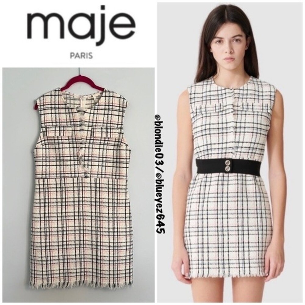 Maje Rianey Dress FR40/US8 (NO BELT INCLUDED)